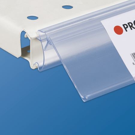 Immagine per la categoria PORTAPREZZO BASCULANTE INCLINABILE per ripiani H. 25 MM con cursore a "C"