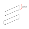 Immagine di SEPARATORE FOCUS H. 50 MM - CON STOPPER LATERALE H. 50 MM - CON 1 CLIP STANDARD E 1 CLIP SLIM