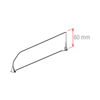 Immagine di SEPARATORE FOCUS H. 60 MM - SENZA STOPPER - CON 2 CLIP STANDARD