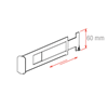 Immagine di SEPARATORE TELESCOPICO H. 60 MM - CON STOPPER DOPPIO H. 60 MM