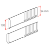 Immagine di SEPARATORE SPEZZABILE H. 100 MM - CON STOPPER LATERALE H. 100 MM