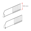 Immagine di SEPARATORE SPEZZABILE H. 120 MM - CON STOPPER LATERALE H. 75 MM
