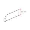 Immagine di SEPARATORE FOCUS H. 120 MM - CON STOPPER DOPPIO H. 75 MM - CON 2 CLIP STANDARD