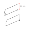 Immagine di SEPARATORE FOCUS H. 120 MM - CON STOPPER LATERALE H. 75 MM - CON 2 CLIP STANDARD
