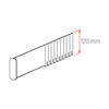 Immagine di SEPARATORE SPEZZABILE H. 120 MM - CON STOPPER DOPPIO H. 120 MM
