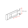 Immagine di SEPARATORE TELESCOPICO H. 120 MM - CON STOPPER DOPPIO H. 120 MM