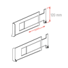Immagine di SEPARATORE TELESCOPICO H. 120 MM - CON STOPPER LATERALE H. 120 MM