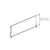 Immagine di SEPARATORE FOCUS H. 120 MM - PREDISPOSTO PER STOPPER MAGNUM (H. 130 mm) - CON 2 CLIP STANDARD