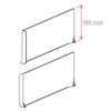 Immagine di SEPARATORE FOCUS H. 180 MM - CON STOPPER LATERALE H. 180 MM - CON 2 CLIP STANDARD