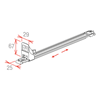 Picture of "SLIM" PUSHER WITH SPRING - WITHOUT FRONTAL STOPPER  (standard line) 