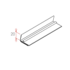 Immagine di Serie STANDARD: BINARIO PER SEPARATORI - FRONTALE TRASPARENTE H. 20 MM - CON BANDA MAGNETICA