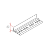 Immagine di Serie STANDARD: BINARIO PER SEPARATORI - FRONTALE TRASPARENTE H. 20 MM - PER RIPIANO IN FILO