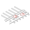 Immagine di Serie STANDARD: BINARIO PER SEPARATORI - FRONTALE TRASPARENTE H. 20 MM - PER RIPIANO IN FILO