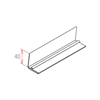 Immagine di Serie STANDARD: BINARIO PER SEPARATORI - FRONTALE 90° TRASPARENTE H. 40 MM - CON ADESIVO