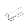 Immagine di Serie STANDARD: BINARIO PER SEPARATORI - FRONTALE 90° TRASPARENTE H. 60 MM - CON BANDA MAGNETICA