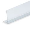 Immagine di Serie STANDARD: BINARIO PER SEPARATORI - FRONTALE 90° TRASPARENTE H. 60 MM - PER RIPIANO IN FILO