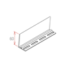 Immagine di Serie STANDARD: BINARIO PER SEPARATORI - FRONTALE 90° TRASPARENTE H. 60 MM - PER RIPIANO IN FILO