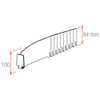 Immagine di SEPARATORE SPEZZABILE H. 100 MM - CON STOPPER DOPPIO H. 65 MM - Serie 5