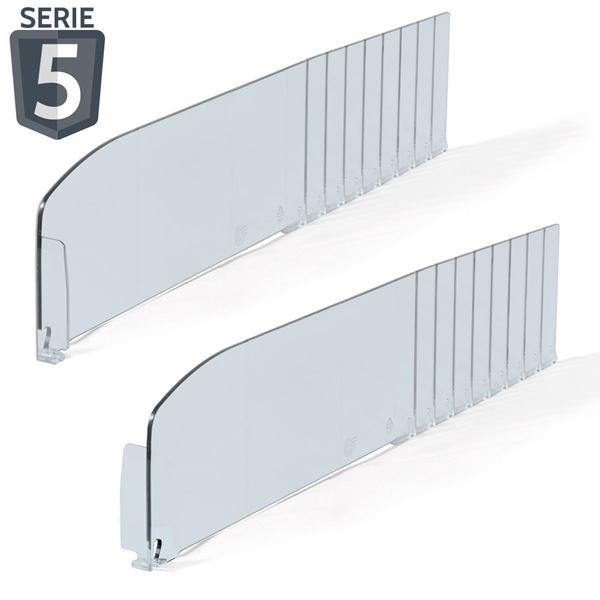 Immagine di SEPARATORE SPEZZABILE H. 100 MM - CON STOPPER LATERALE H. 65 MM - Serie 5