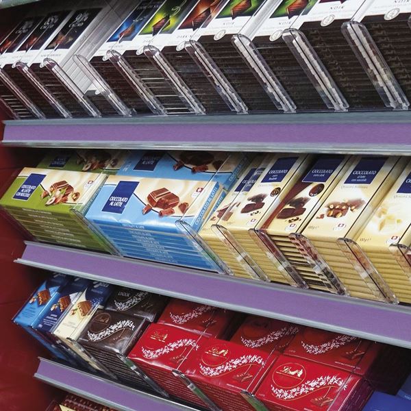 Picture of ANGLED SHELF FOR CHOCOLATE BARS - GRAVITY