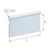 Picture of "ULTRA CLEAR" FOLDED LABEL HOLDER - WITHOUT CENTRAL CUT