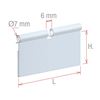 Immagine di PORTA ETICHETTE PIEGATO "ULTRA CLEAR" - TAGLIO CENTRALE 6 MM