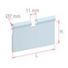 Immagine di PORTA ETICHETTE PIEGATO "ULTRA CLEAR" - TAGLIO CENTRALE 11 MM