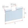 Immagine di PORTA ETICHETTE PIEGATO "ULTRA CLEAR" - TAGLIO CENTRALE 22 MM