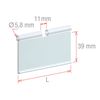 Picture of EXTRUDED LABEL HOLDER - CENTRAL CUT 11 MM - FRONT OPENING - Label H.MAX 39 MM