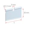 Image sur PORTE-ÉTIQUETTE EXTRUDÉ - COUPE CENTRALE 9 MM - OUVERTURE ARRIÈRE - Étiquette H.MAX 39 MM