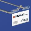 Immagine di PORTA ETICHETTE ESTRUSO - TAGLIO CENTRALE 22 MM - APERTURA POSTERIORE - Etichetta H.MAX 39 MM