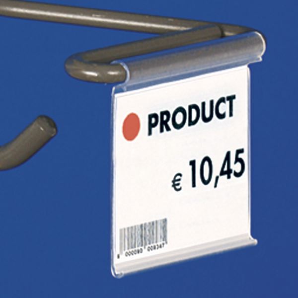Picture of EXTRUDED LABEL HOLDER - WITHOUT CENTRAL CUT - REAR OPENING - Label H.MAX 52 MM