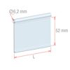 Picture of EXTRUDED LABEL HOLDER - WITHOUT CENTRAL CUT - REAR OPENING - Label H.MAX 52 MM