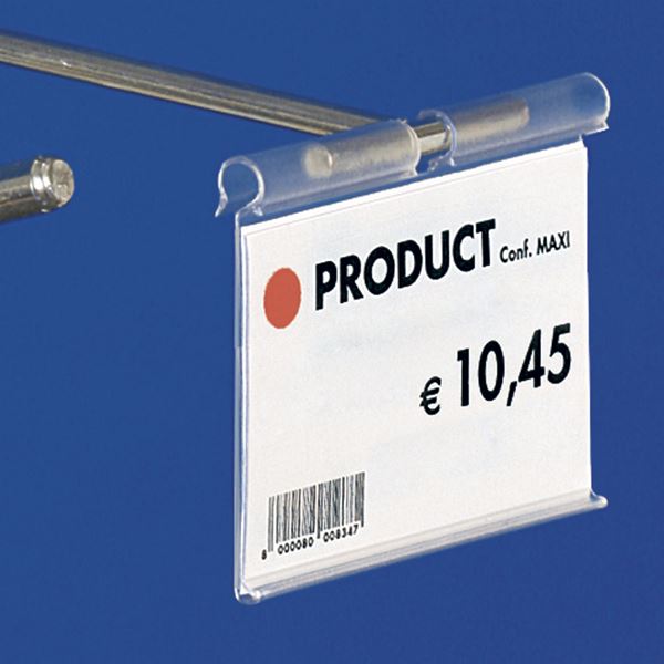 Picture of EXTRUDED LABEL HOLDER - CENTRAL CUT 9 MM - REAR OPENING - Label H.MAX 52 MM