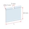 Picture of EXTRUDED LABEL HOLDER - CENTRAL CUT 9 MM - REAR OPENING - Label H.MAX 52 MM