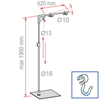 Picture of TELESCOPIC ALUMINIUM EASY STAND WITH 1 ARM