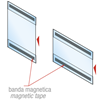 Immagine di TASCA MAGNETICA A "C" - INSERTO LATERALE - PVC LUCIDO