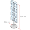 Immagine di PIANTANA CON 8 PORTA BROCHURE A5 VERTICALI - MONOFACCIALE