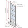 Picture of STAND WITH PVC POCKETS FOR EASY MESSAGE SUBSTITUTION