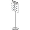 Picture of STAND WITH PANEL WITH HOOKS