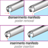 Immagine di BARRA FAST CLIP CON CILINDRETTO PER MANIFESTI PESANTI
