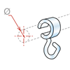 Picture of TRANSPARENT SINGLE HOOK - CLOSED