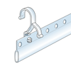 Immagine di PROFILO POSTER PERFORATO CON 2 GANCI EASY LIFT