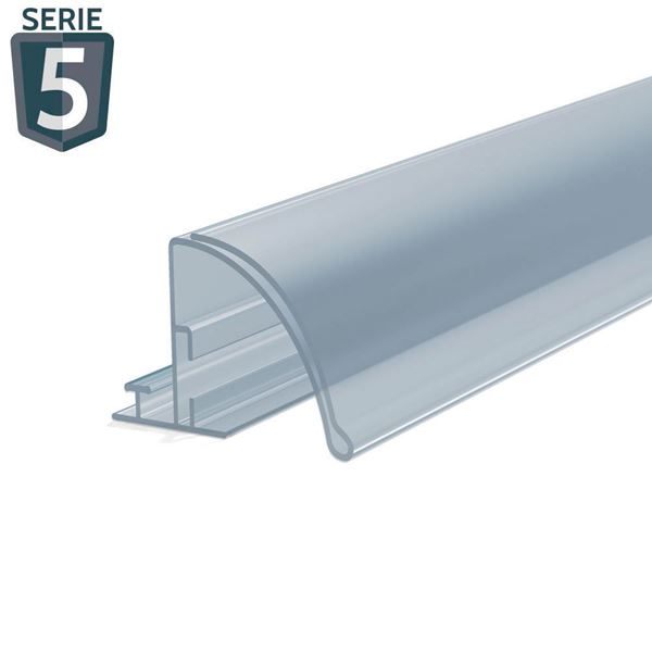 Immagine di BINARIO PER SEPARATORI - FRONTALE A TASCA ARROTONDATA - H.32 MM - CON ADESIVO - Serie 5