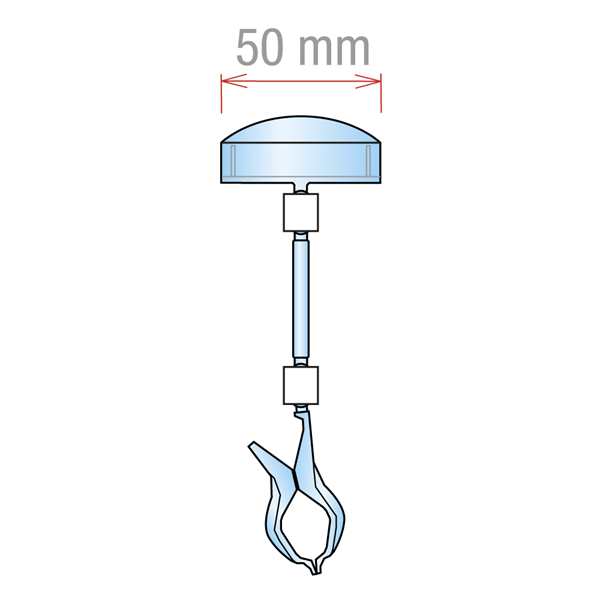 Picture of MESSAGE HOLDER (50 MM) WITH MEDIUM CLAMP WITH NON-SLIP RUBBER