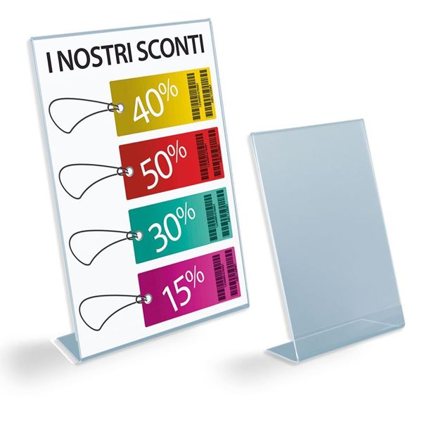 Immagine di ESPOSITORE A "L" INCLINATO - 2 POSIZIONI