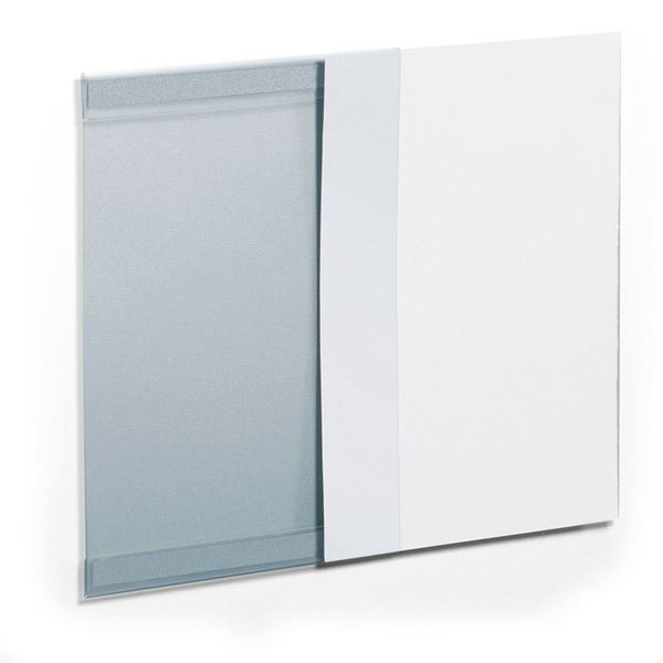 Immagine di TASCA ADESIVA A "C" - INSERTO LATERALE - PVC ANTIRIFLESSO