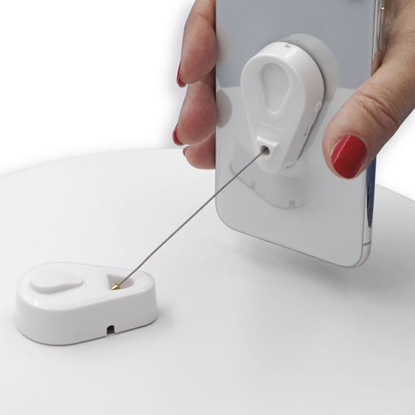 Imagen de ANTIHURTO CON CABLE METÁLICO RETRÁCTIL (SOPORTE ADHESIVO - MAGNÉTICO)