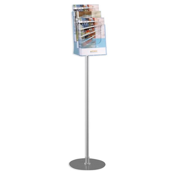 Immagine di PIANTANA CON 1 PORTA BROCHURE A 4 LIVELLI