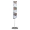 Immagine di PIANTANA CON 3 PORTA BROCHURE A4 VERTICALI - MONOFACCIALE